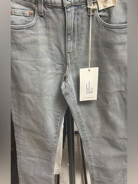 Men's Slim Straight Jeans in Light Gray